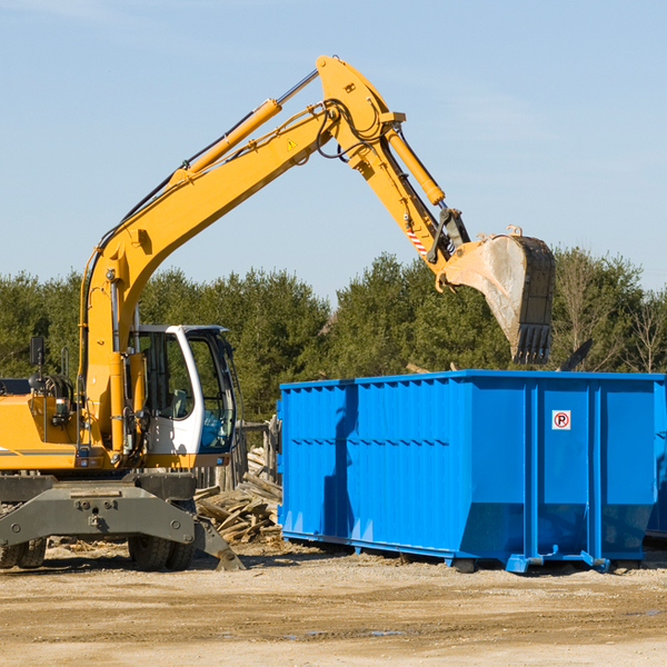 are there any restrictions on where a residential dumpster can be placed in Premier